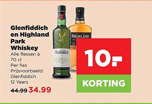 Glenfiddich en Highland Park Whiskey