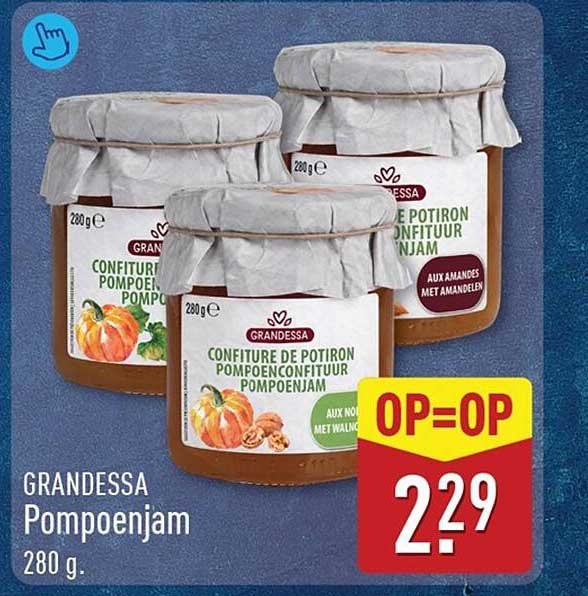 GRANDESSA Pompoenjam 280 g. OP=OP