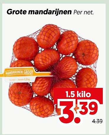 Grote mandarijnen Per net.