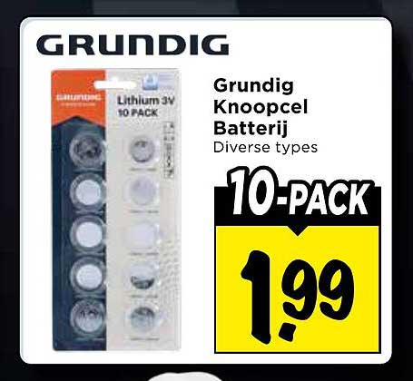 Grundig Knoopcel Batterij Diverse types 10-PACK