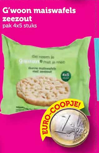 G'woon maiswafels zeezout pak 4x5 stuks