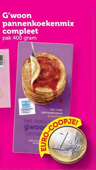 G'woon pannenkoekenmix compleet pak 400 gram