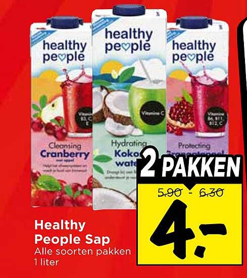 Healthy People Sap Alle soorten pakken 1 liter 2 PAKKEN
