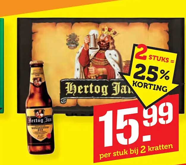 Hertog Jan 25% korting 2 stuks