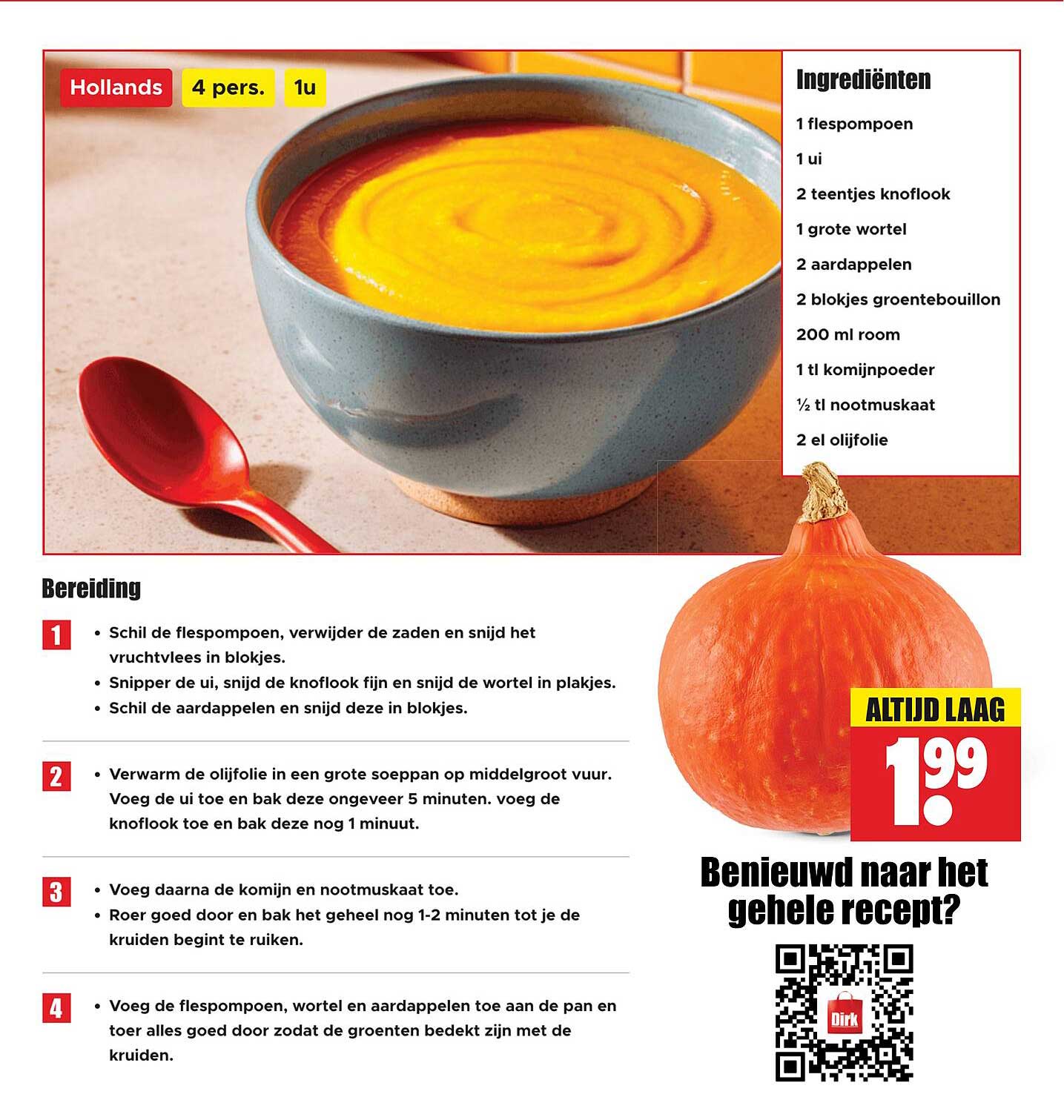 Hollands 4 pers. 1u