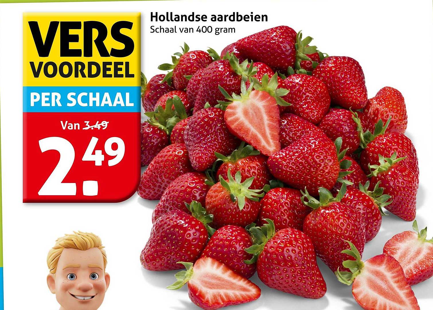 Hollandse aardbeien Schaal van 400 gram