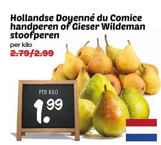 Hollandse Doyenné du Comice handperen of Gieser Wildeman stoofperen