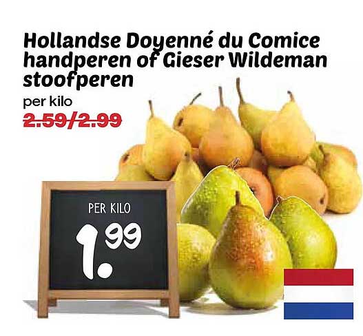 Hollandse Doyenné du Comice handperen of Gieser Wildeman stoofperen