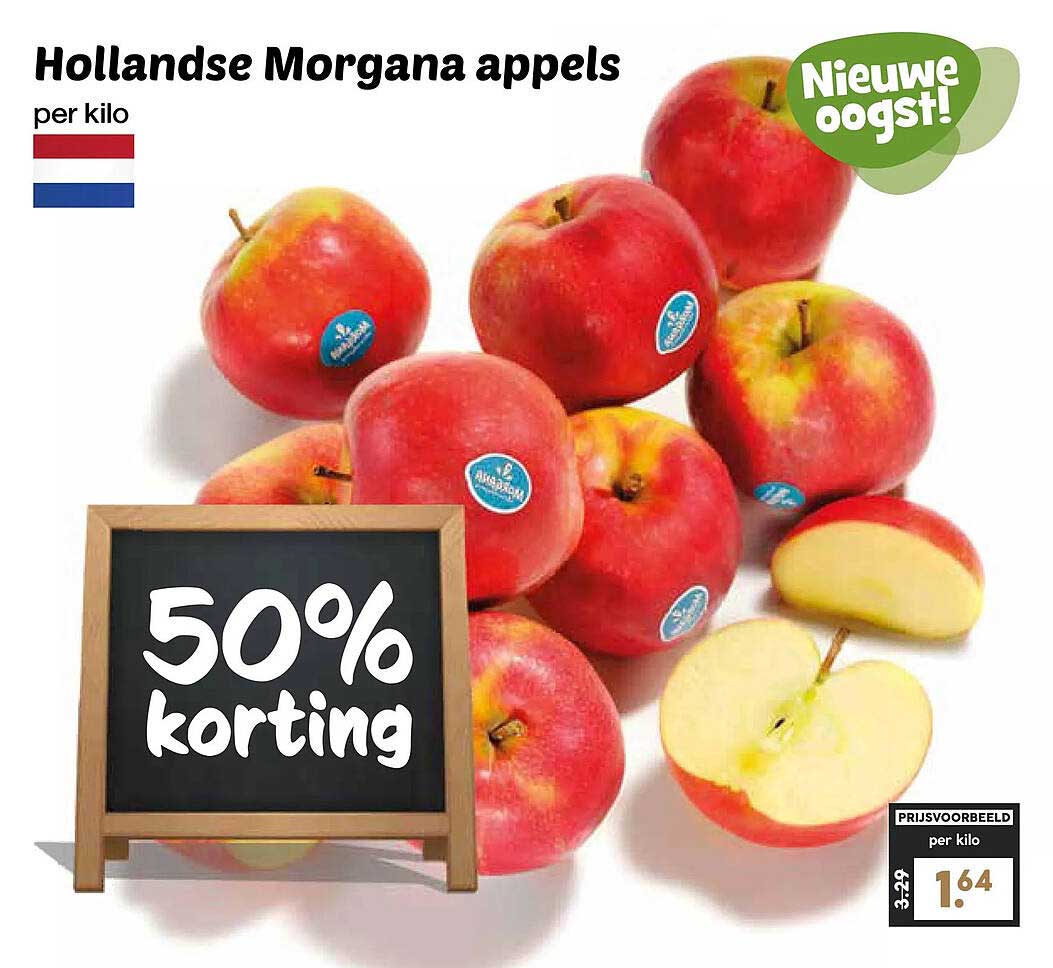 Hollandse Morgana appels per kilo 50% korting