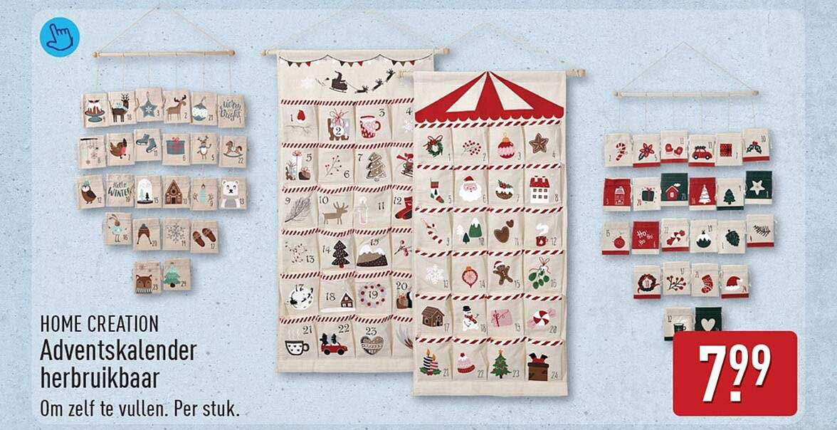 HOME CREATION Adventskalender herbruikbaar