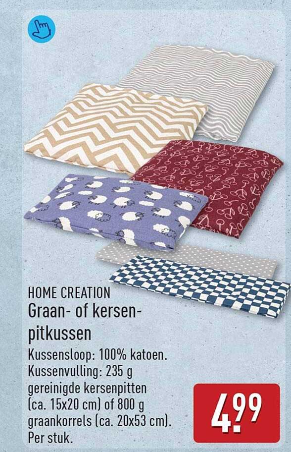 HOME CREATION Graan- of kersenpitkussen
