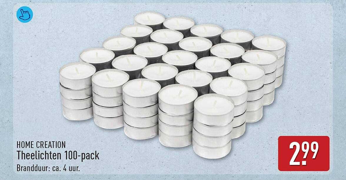 Home Creation Theelichten 100-pack