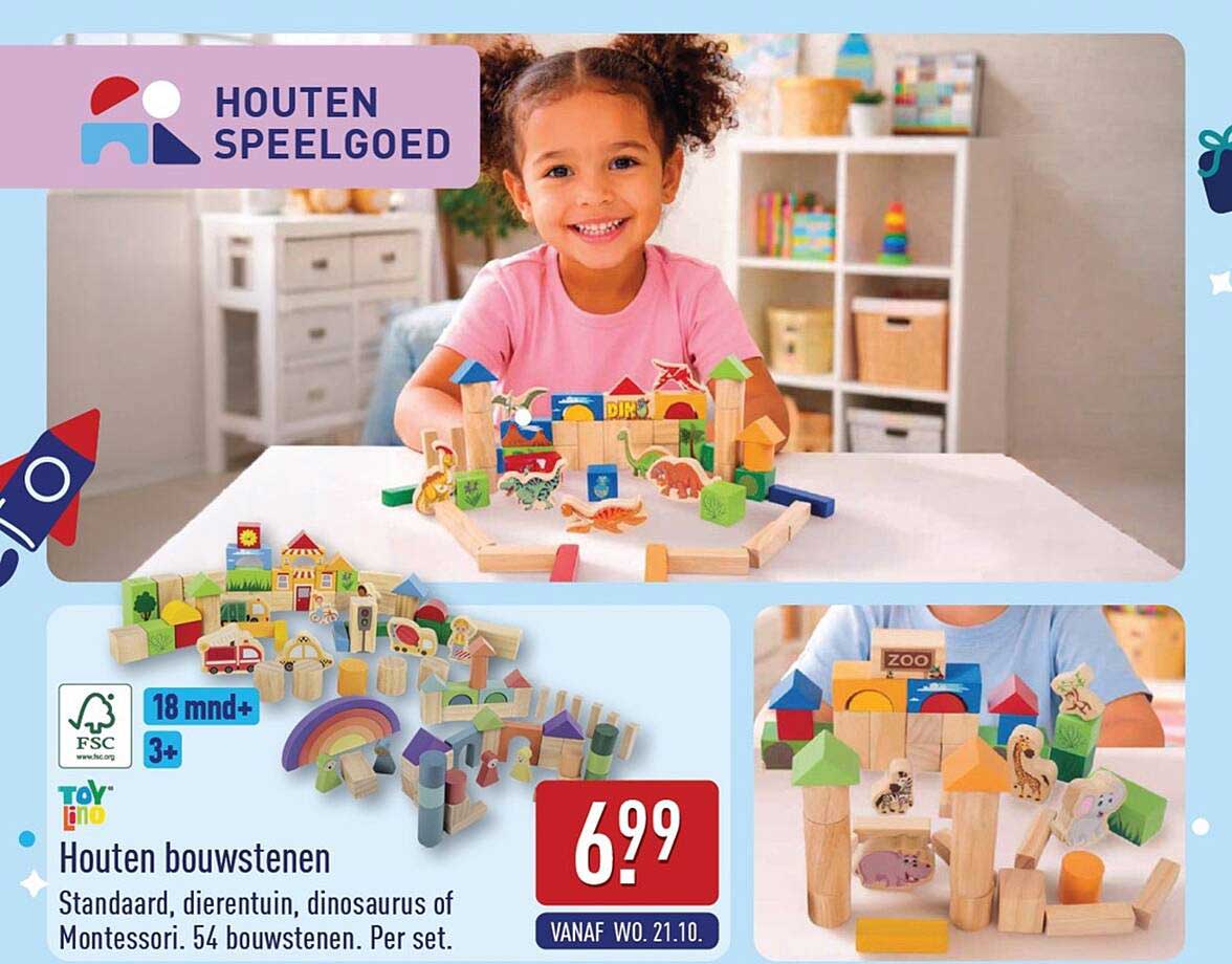 Houten bouwstenen