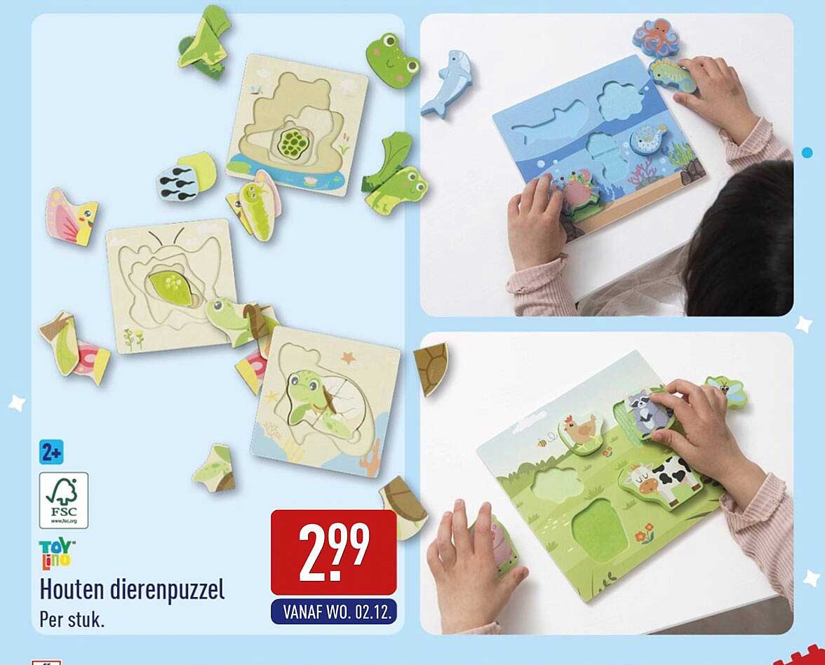 Houten dierenpuzzel
