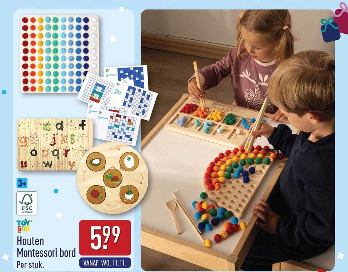 Houten Montessori bord