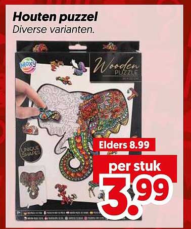 Houten puzzel Diverse varianten.