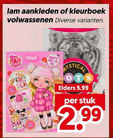 I am aankleden of kleurboek volwassenen Diverse varianten.