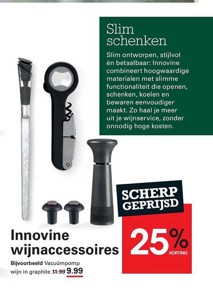 Innovine wijnaccessoires 25% korting