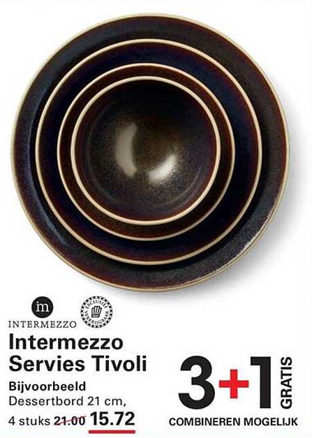 Intermezzo Servies Tivoli 3+1 GRATIS COMBINEREN MOGELIJK