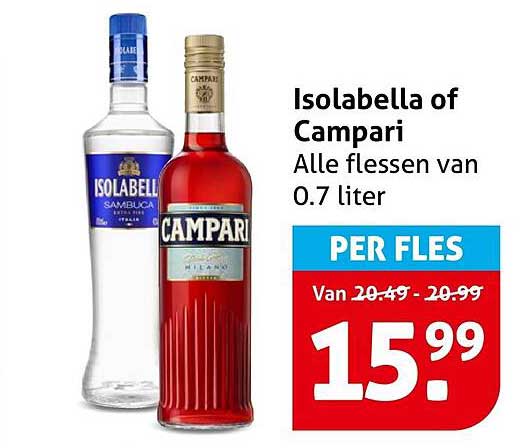 Isolabella of Campari Alle flessen van 0.7 liter PER FLES