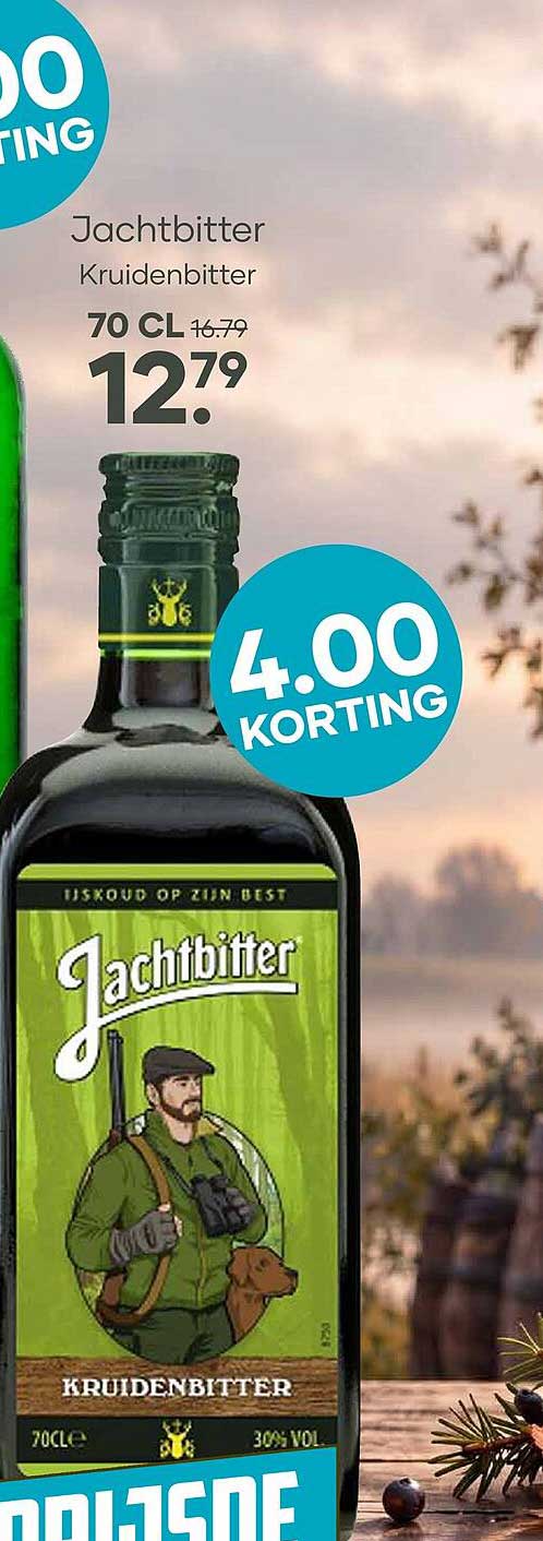 Jachtbitter Kruidenbitter 70 cl 4.00 KORTING