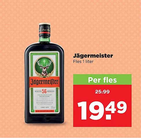 Jägermeister Fles 1 liter