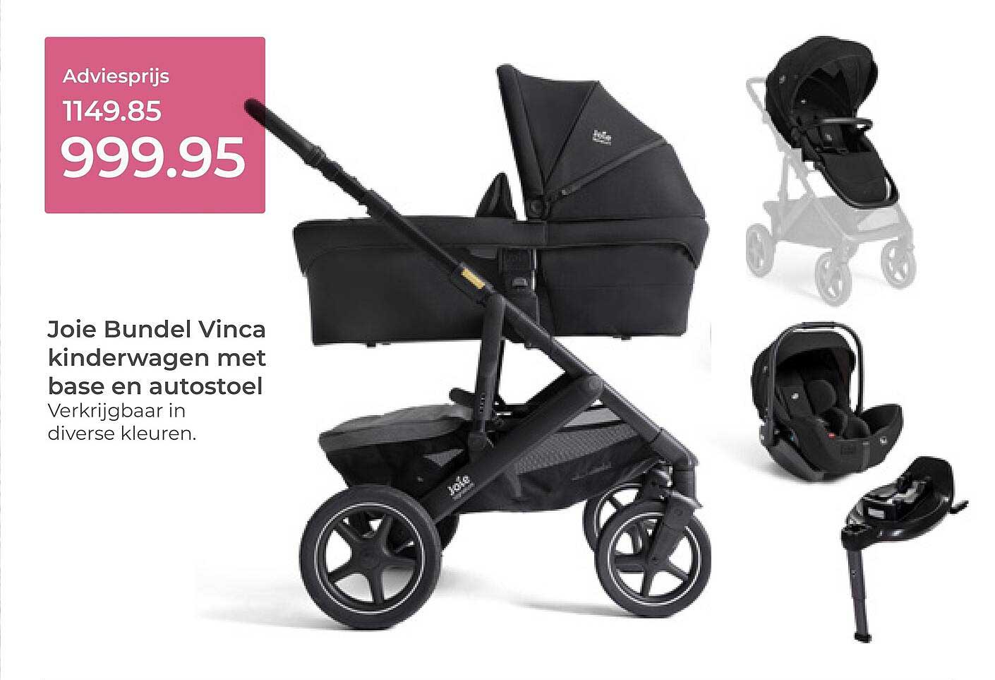 Joie Bundel Vinca kinderwagen met base en autostoel
