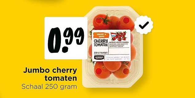 Jumbo cherry tomaten - Schaalt 250 gram