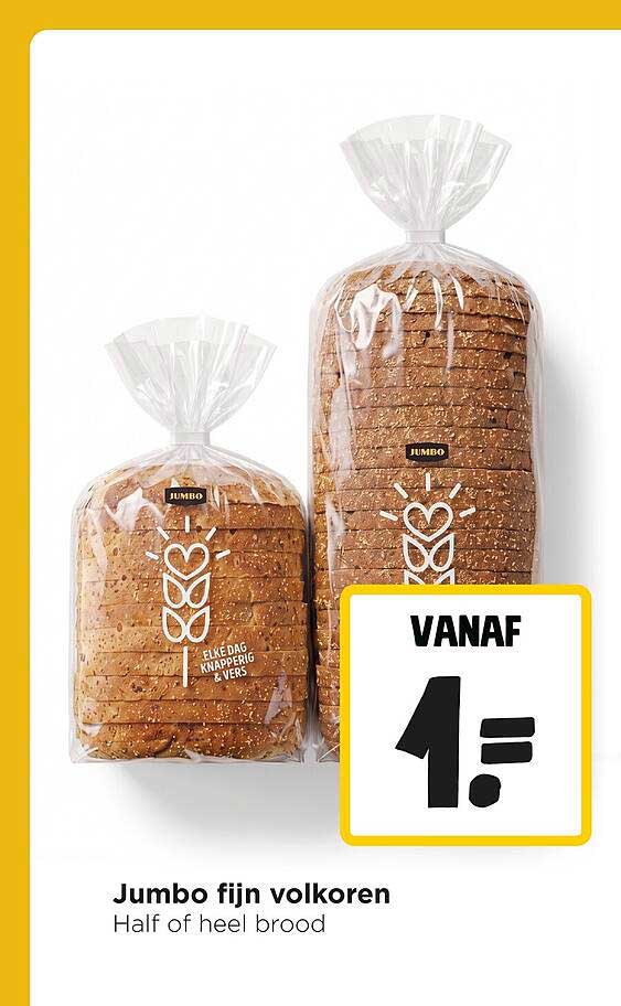 Jumbo fijn volkoren Half of heel brood
