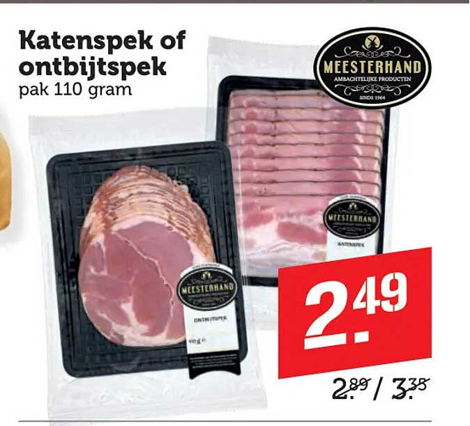 Katenspek of ontbijtspek pak 110 gram