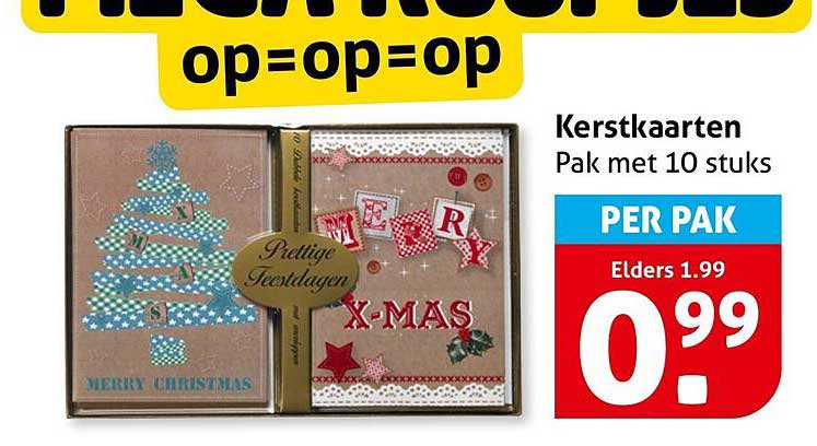 Kerstkaarten Pak met 10 stuks