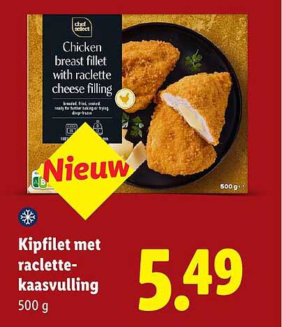 Kipfilet met raclette-kaasvulling Nieuw
