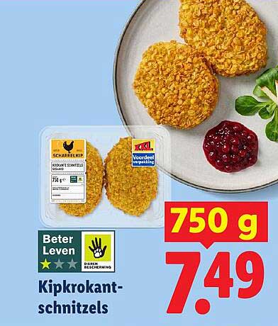 Kipkrokant-schnitzels
