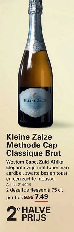 Kleine Zalze Methode Cap Classique Brut 2e halve prijs