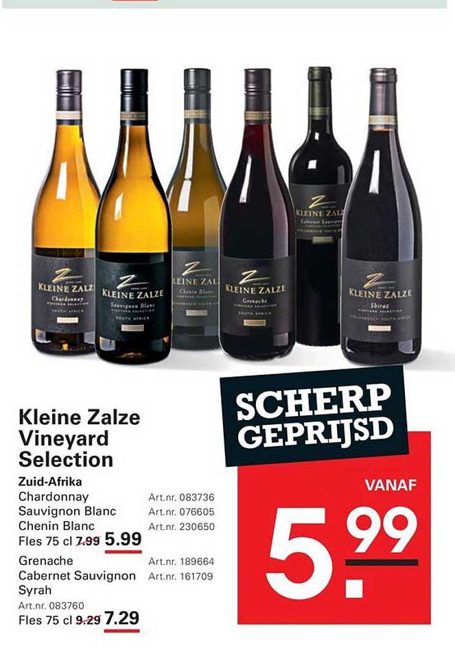 Kleine Zalze Vineyard Selection SCHERP GEPRIJSD