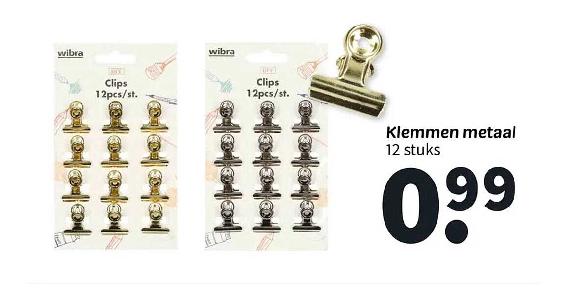 Klemmen metaal 12 stuks