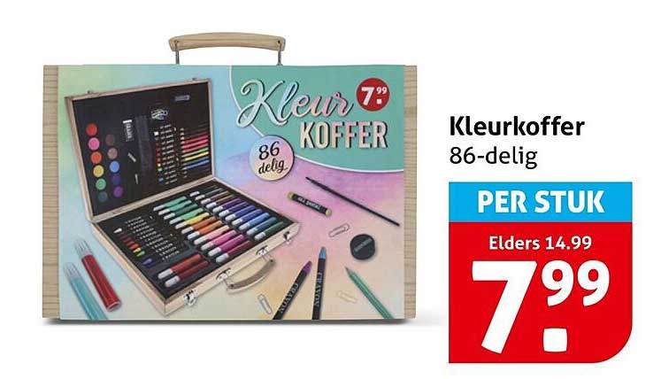 Kleurkoffer 86-delig