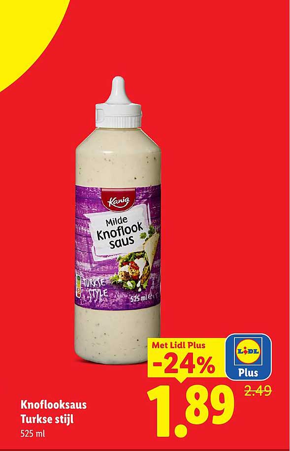 Knoflooksaus Turkse stijl 525 ml