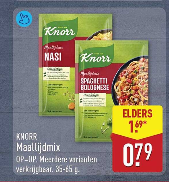 KNORR Maaltijdmix OP=OP. Meerdere varianten verkrijgbaar. 35-65 g.