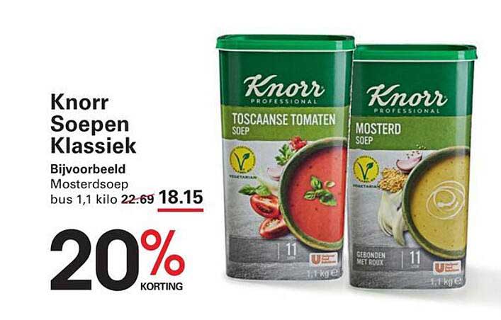 Knorr Soepen Klassiek 20% korting