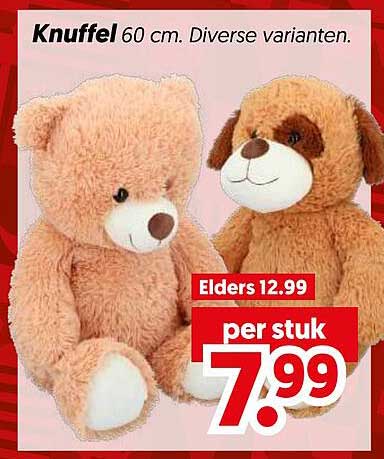 Knuffel 60 cm. Diverse varianten.