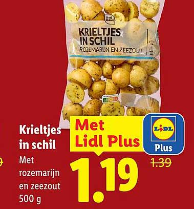 Krieltjes in schil rozemarijn en zeezout Met Lidl Plus
