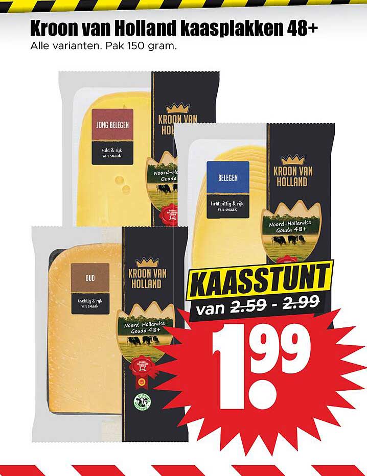Kroon van Holland kaasplakken 48+