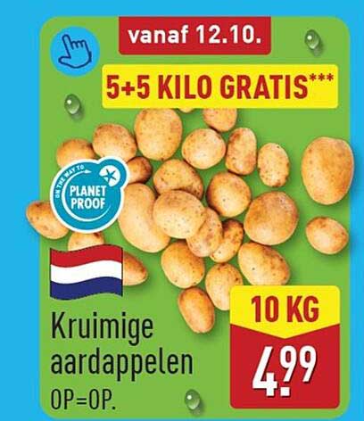 Kruimige aardappelen 5+5 KILO GRATIS***