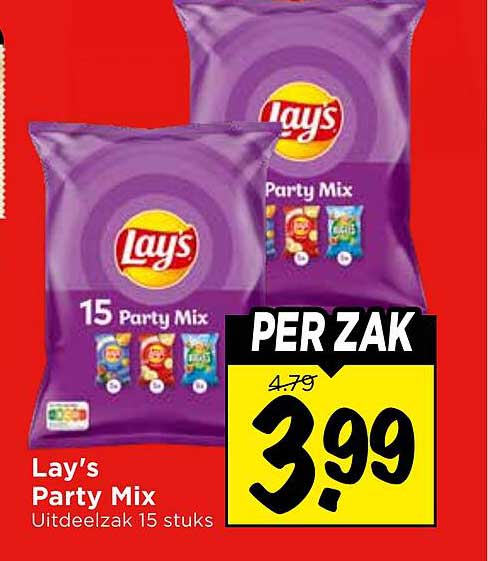 Lay's Party Mix Uitdeelzak 15 stuks