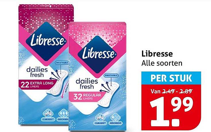 Libresse Alle soorten PER STUK