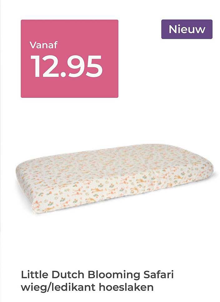 Little Dutch Blooming Safari wieg/ledikant hoeslaken