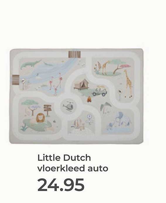 Little Dutch vloerkleed auto