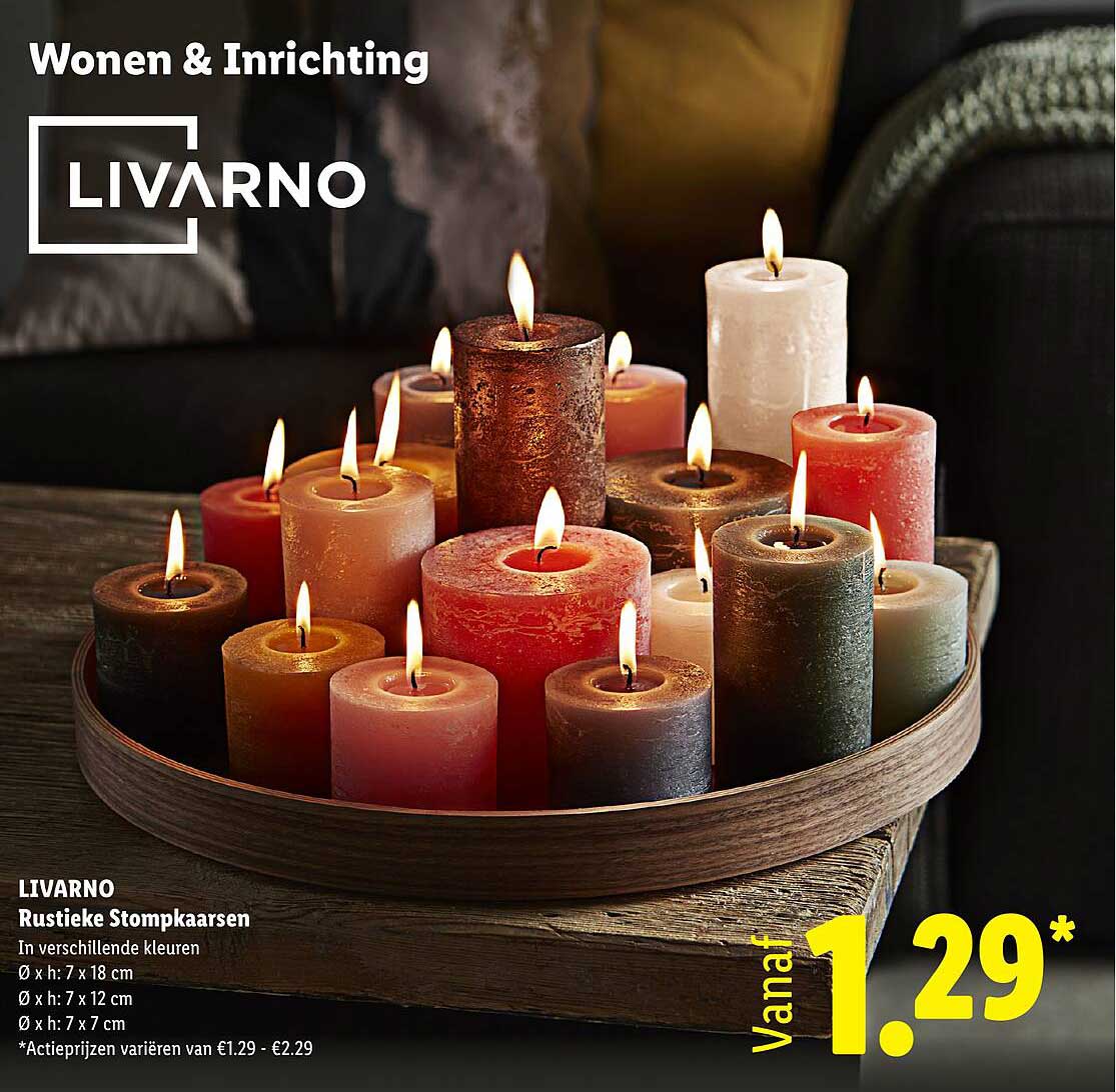 LIVARNO Rustieke Stompkaarsen