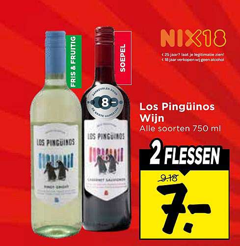 Los Pinguïnos Wijn Alle soorten 750 ml 2 flessen